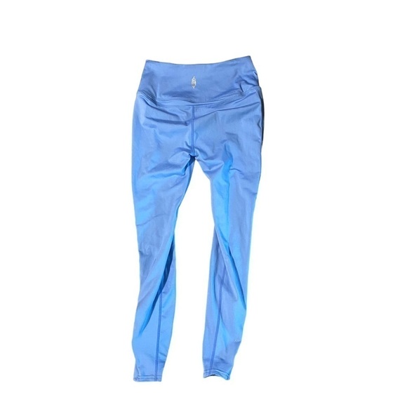 New Free People FP Movement Blue XS Leggings Strappy Bottoms NWT Yoga Jogging - Picture 2 of 16